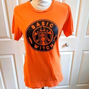 Basic witch orange Halloween Tshirt